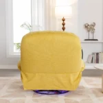 270 Degree Swivel Power Recliner with Bluetooth, Voice Control, USB Ports & Hidden Storage - Yellow - Image 50