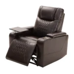 Ultimate Comfort: Power Motion Recliner with USB & Hidden Storage - Brown - Image 11