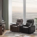 Ultimate Comfort: Power Motion Recliner with USB & Hidden Storage - Brown - Image 17