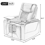 Ultimate Comfort: Power Motion Recliner with USB & Hidden Storage - Brown - Image 19