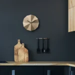 Delta Clock Oak - Sundial-Inspired Wall Clock | Silent Operation & Sophisticated Design - Image 3