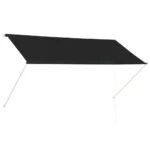 Premium Retractable Awning 98.4" x 59.1" Anthracite - UV & Weather Resistant, Adjustable Height & Angle, Durable Steel Frame