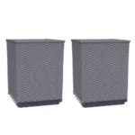 Planters 2 pcs Dark Gray Polypropylene - Elegant and Durable Outdoor Decor