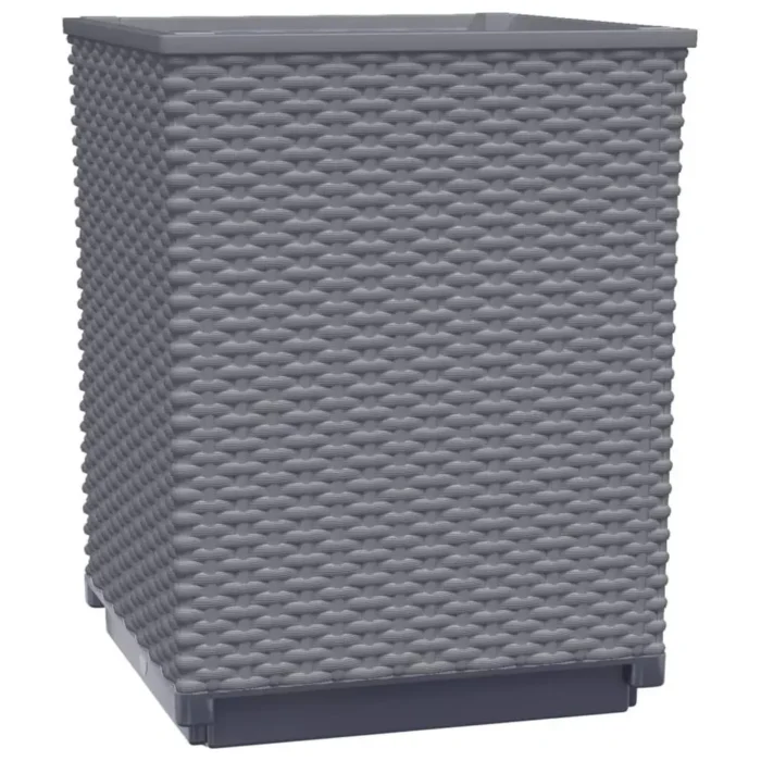 Planters 2 pcs Dark Gray Polypropylene - Elegant and Durable Outdoor Decor - Image 3