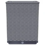 Planters 2 pcs Dark Gray Polypropylene - Elegant and Durable Outdoor Decor - Image 5