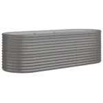 Durable Powder-coated Steel Garden Raised Bed | Ideal for Vegetables, Herbs & Flowers - 88.2"x31.5"x26.8" - Gray