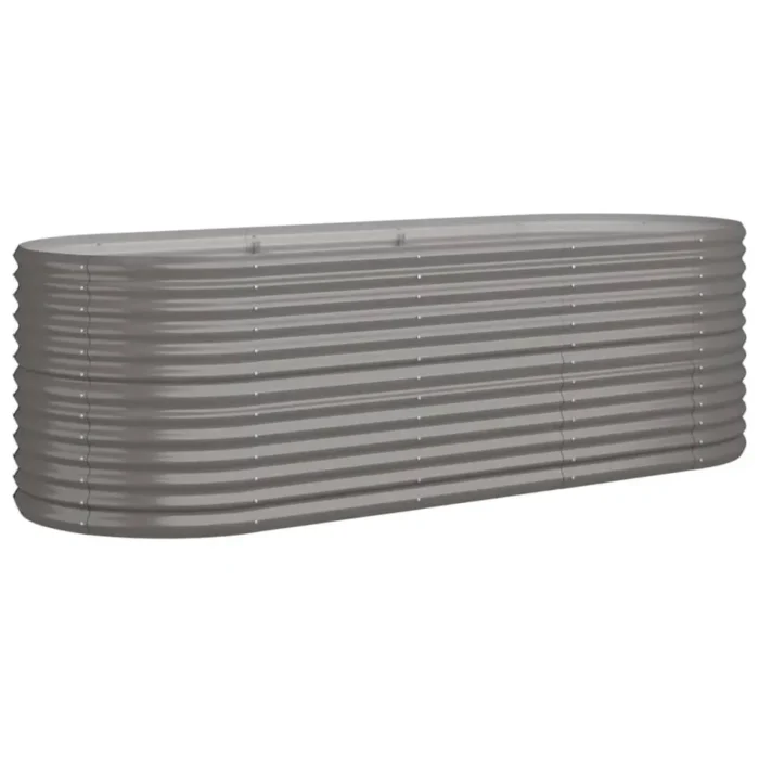 Durable Powder-coated Steel Garden Raised Bed | Ideal for Vegetables, Herbs & Flowers - 88.2"x31.5"x26.8" - Gray - Image 1