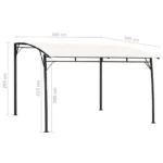 Garden Sunshade Awning 118.1" x 118.1" x 100.4" in Cream - Ideal for Outdoor Parties and Relaxation - Image 5