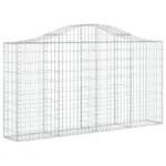 Arched Gabion Basket 78.7"x11.8"x39.4"/47.2" - Durable Galvanized Iron for Decorative Garden Barrier