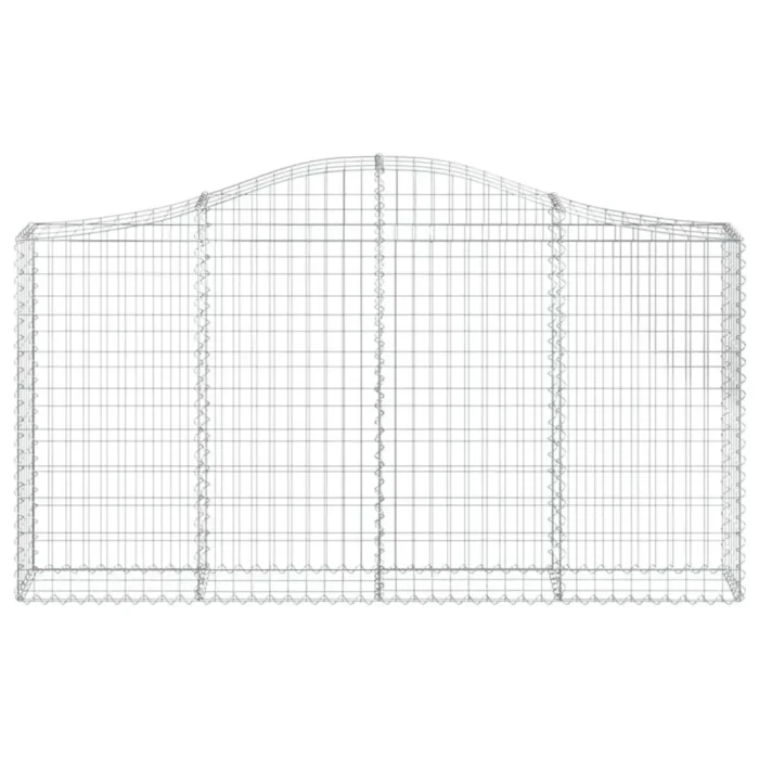 Arched Gabion Basket 78.7"x11.8"x39.4"/47.2" - Durable Galvanized Iron for Decorative Garden Barrier - Image 2