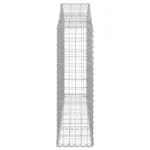 Arched Gabion Basket 78.7"x11.8"x39.4"/47.2" - Durable Galvanized Iron for Decorative Garden Barrier - Image 3