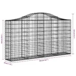 Arched Gabion Basket 78.7"x11.8"x39.4"/47.2" - Durable Galvanized Iron for Decorative Garden Barrier - Image 4