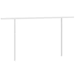 Durable White Awning Post Set Sturdy Iron Construction, 177.2" x 96.5" Ideal for Terrace, Balcony, or Garden