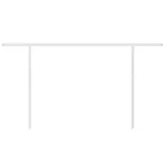 Durable White Awning Post Set Sturdy Iron Construction, 177.2" x 96.5" Ideal for Terrace, Balcony, or Garden - Image 2