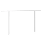 Durable White Awning Post Set Sturdy Iron Construction, 177.2" x 96.5" Ideal for Terrace, Balcony, or Garden - Image 4