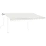 Durable White Awning Post Set Sturdy Iron Construction, 177.2" x 96.5" Ideal for Terrace, Balcony, or Garden - Image 5