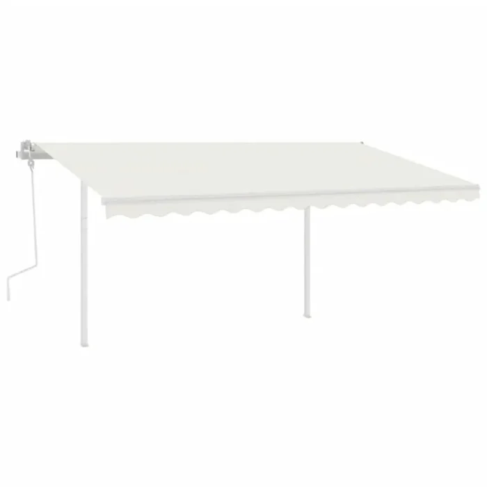 Durable White Awning Post Set Sturdy Iron Construction, 177.2" x 96.5" Ideal for Terrace, Balcony, or Garden - Image 5
