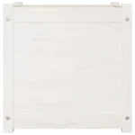 Elegant White Garden Planter - 19.7"x19.7"x19.7" Durable Solid Pine Wood Planter for All-Season Use - Image 2
