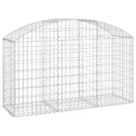 Premium Arched Gabion Basket - Durable Galvanized Iron 59.1"x19.7"x31.5"/39.4" for Decorative & Functional Garden Barriers
