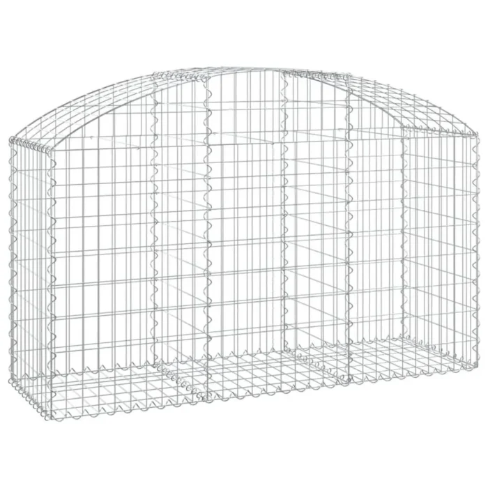 Premium Arched Gabion Basket - Durable Galvanized Iron 59.1"x19.7"x31.5"/39.4" for Decorative & Functional Garden Barriers - Image 1