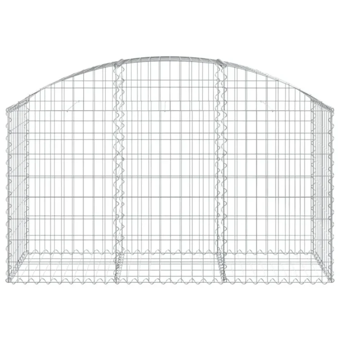 Premium Arched Gabion Basket - Durable Galvanized Iron 59.1"x19.7"x31.5"/39.4" for Decorative & Functional Garden Barriers - Image 2