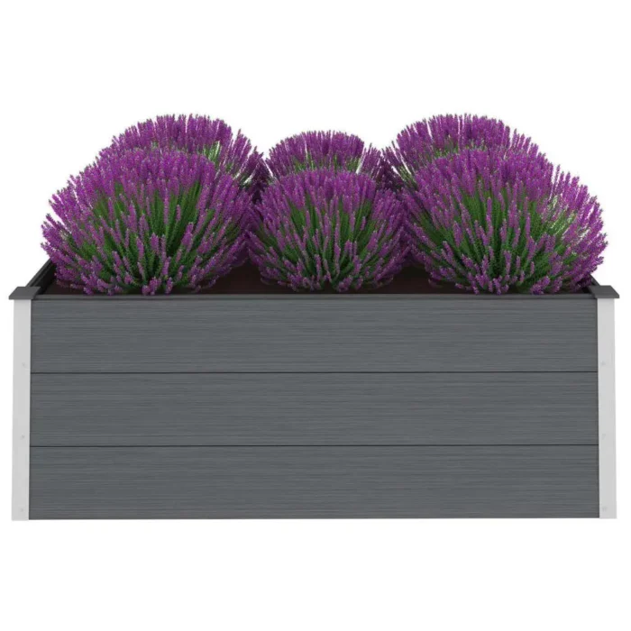 Garden Raised Bed WPC 59.1"x39.4"x21.3" Gray - Durable & Weather Resistant | Perfect for Outdoor Gardening - Image 1