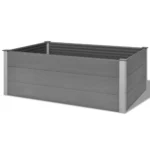 Garden Raised Bed WPC 59.1"x39.4"x21.3" Gray - Durable & Weather Resistant | Perfect for Outdoor Gardening - Image 2