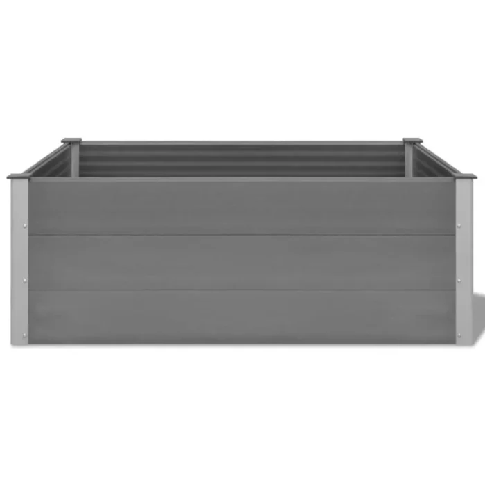 Garden Raised Bed WPC 59.1"x39.4"x21.3" Gray - Durable & Weather Resistant | Perfect for Outdoor Gardening - Image 3