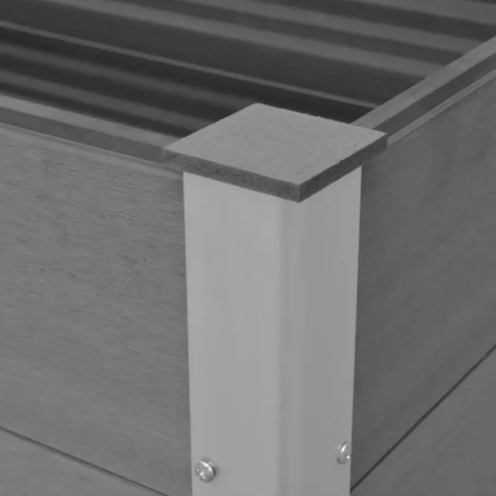 Garden Raised Bed WPC 59.1"x39.4"x21.3" Gray - Durable & Weather Resistant | Perfect for Outdoor Gardening - Image 5
