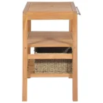 Solid Teak Bathroom Vanity Cabinet with 2 Baskets - 29.1" x 17.7" x 29.5" | Elegant & Durable - Image 3
