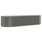 Durable Garden Raised Bed with Powder-Coated Steel Frame, 126.8"x39.4"x26.8" - Weather-Resistant, Gray | Ideal for Outdoor Gardening