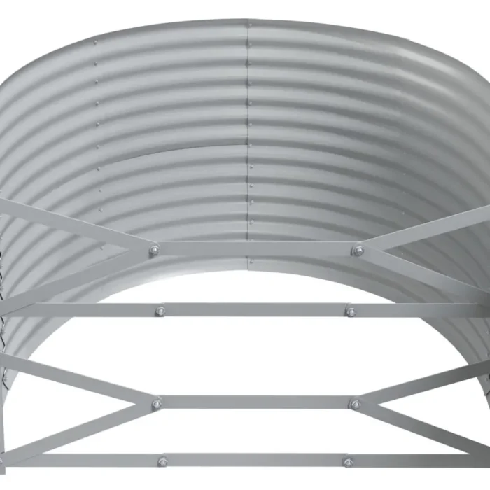 Durable Garden Raised Bed with Powder-Coated Steel Frame, 126.8"x39.4"x26.8" - Weather-Resistant, Gray | Ideal for Outdoor Gardening - Image 4