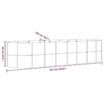 Durable Garden Raised Bed with Powder-Coated Steel Frame, 126.8"x39.4"x26.8" - Weather-Resistant, Gray | Ideal for Outdoor Gardening - Image 5