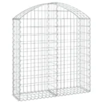 Arched Gabion Basket 39.4"x11.8"x39.4"/47.2" - Durable Galvanized Iron Garden Barrier & Decorative Wall