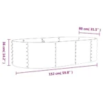 Durable Garden Raised Bed - Powder-coated Steel | 59.8"x31.5"x14.2" Gray | Ideal for Plants & Vegetables - Image 5