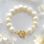 Luxurious 24K Baroque Freshwater Pearls Bracelet - Unique & Handcrafted