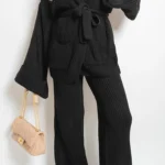 Cecilia Belted Pocket Knit Co-ord Set - Trendy, Chic, and Cozy Matching Knit Ensemble