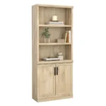 Elegant 5-Shelf Library Bookcase in Prime Oak - Cottage Style Furniture - Image 7