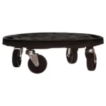 Heavy-Duty Plant Trolleys with Wheels - Set of 3, 15.7" Diameter, Black, 606.3 lb Capacity - Image 2