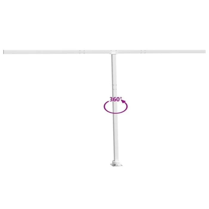 Premium White Iron Awning Post Set (177.2" x 96.5") - Ideal for Terrace, Balcony, Garden Shade - Image 5