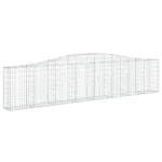 Durable Arched Gabion Basket 157.5"x11.8"x31.5"/39.4" - Galvanized Iron Garden Wall | Weather-Resistant & Stylish