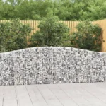 Durable Arched Gabion Basket 157.5"x11.8"x31.5"/39.4" - Galvanized Iron Garden Wall | Weather-Resistant & Stylish - Image 5