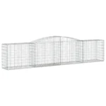 Durable Arched Gabion Basket | Galvanized Iron Garden Barrier & Decorative Retaining Wall, 157.5''x19.7''x31.5''/39.4''