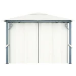 Elegant Cream Aluminum Gazebo with Curtains - 118.1"x118.1" - UV-Resistant, Durable & Easy to Assemble | Perfect for Outdoor Events - Image 4