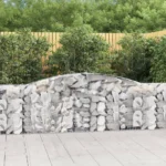 Durable Arched Gabion Basket 157.5"x11.8"x31.5"/39.4" - Galvanized Iron, Decorative & Sound-Insulating Garden Barrier - Image 5
