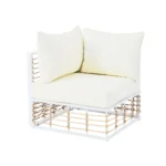 Modern Minimalist 7-Piece Metal Patio Sectional Sofa Set - All-Weather, Indoor/Outdoor Conversational Furniture, White - Image 18