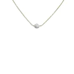 Elegant Simple Pearl Necklace - 16" Sterling Silver Chain & 9mm Pearl Pendant | Hypoallergenic, Handmade in Sausalito