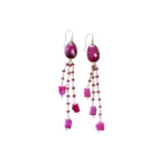 Catalina Ruby Drop Earrings Elegant Gold Dangle with Hypoallergenic Design Perfect Gift & Versatile Accessory