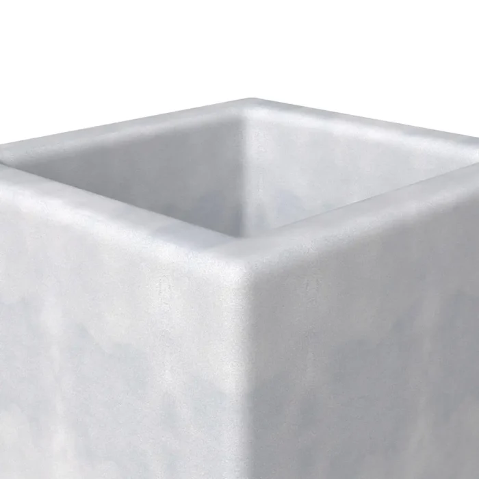Exquisite Terra Series Poly Stone Planter in Aged Concrete - Durable Fiberstone & MGO Clay, 7.9" x 7.9" x 19.7" for Indoor/Outdoor Use - Image 5