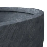 Grove Series Hemisphere Poly Clay Planter - 12.4" Dia, 7.1" High | Aged Concrete | Indoor/Outdoor Weather-Resistant Planter - Image 3